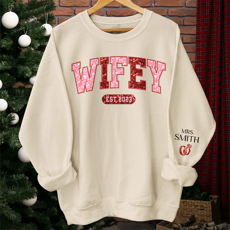 Là où il y a de l'amour, il y a de la vie - Sweat-shirt unisexe personnalisé avec motif sur la manche - Cadeau pour mari et femme, anniversaire