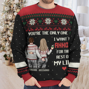 You're The Only One - Couple Personalized Custom Ugly Sweatshirt - Unisex Wool Jumper - Christmas Gift For Husband Wife, Anniversary