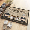 Welcome To Our Home, Grandkids Spoiled Here - Family Personalized Custom Decorative Mat - Gift For Grandma, Grandpa
