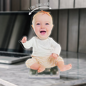 Custom Photo Lovely Baby - Family Personalized Custom Shaking Head Standee - Upload Photo Gift, Gift For Family Members