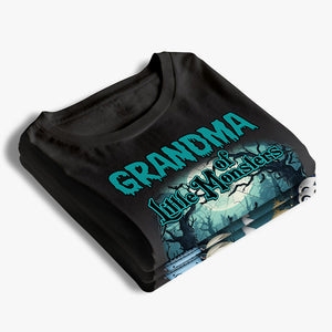 Nana Of Little Monsters - Family Personalized Custom Unisex T-shirt, Hoodie, Sweatshirt - Halloween Gift, Gift For Grandma, Grandpa