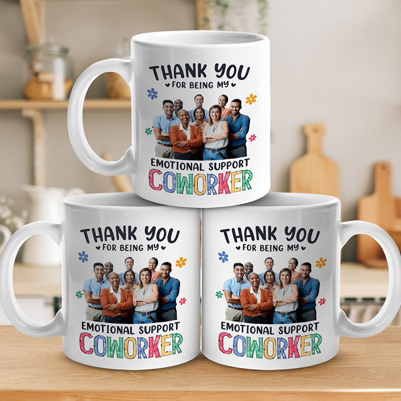 Glass tumbler - Thank you for being my emotional support coworker - Bestie  Personalized Custom Glass tumbler - Gift For Best Friends, BFF, Sisters,  Coworkers