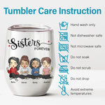 Soul Sisters The Greatest Blessings Ever - Bestie Personalized Custom Wine Tumbler - Gift For Best Friends, BFF, Sisters