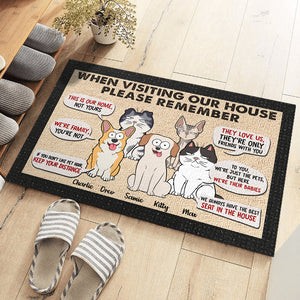 This Is My Home Not Yours - Dog & Cat Personalized Custom Home Decor Decorative Mat - House Warming Gift For Pet Owners, Pet Lovers