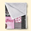 A Mother's Treasure Is Her Daughter - Family Personalized Custom Blanket - Christmas Gift From Mom