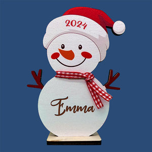 Christmas Is Where Cutest Snowman Of All - Personalized Custom Snowman Christmas Place Names - Christmas Decoration, Keepsake Gift, Table Decoration, Favors, Christmas Gift