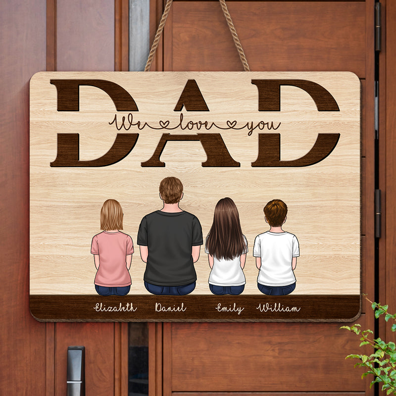 My Super Dad - Family Personalized Custom Rectangle Shaped Home Decor Wood Sign - House Warming Gift For Dad