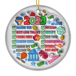 2023 Annual Event - Ceramic Round Shaped Ornament - Christmas Gift For Family Members