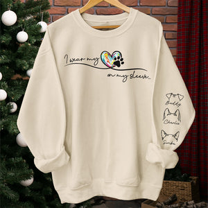 Pets Make My Life Better - Dog & Cat Personalized Custom Unisex Sweatshirt With Design On Sleeve - Gift For Pet Owners, Pet Lovers