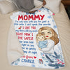 Safe In Your Arms - Family Personalized Custom Blanket - Baby Shower Gift, Christmas Gift For First Mom