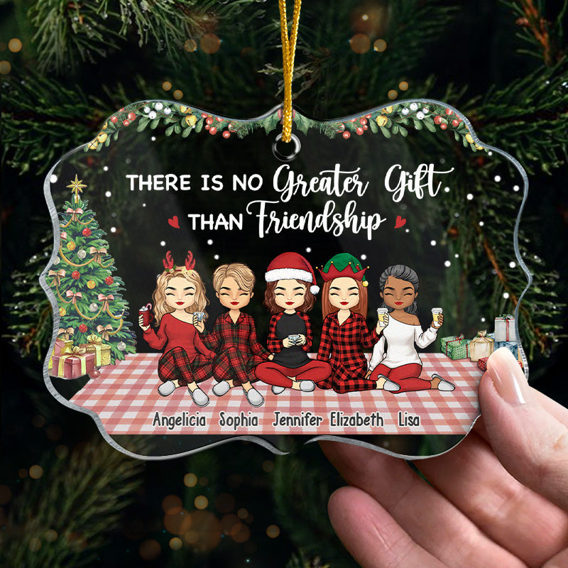 We're More Than Friends - Bestie Personalized Custom Ornament - Acrylic Benelux Shaped - Christmas Gift For Best Friends, BFF, Sisters