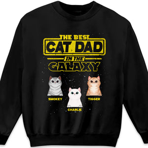 Best Cat Dad In The Galaxy - Gift for Cat Dad, Cat Mom - Personalized Unisex T-Shirt