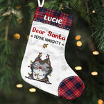I'm On The Naughty List - Cat & Dog Personalized Custom Christmas Stocking - Christmas Gift For Pet Owners, Pet Lovers