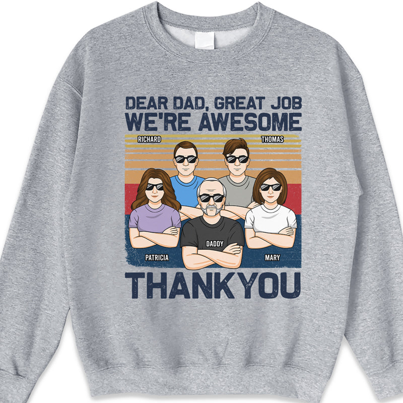 Dear Dad Great Job We're Awesome Thank You Young - Birthday, Loving Gi -  Wander Prints™