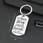 Our Love Story Is My Favorite - Upload Image, Gift For Couples - Personalized Keychain