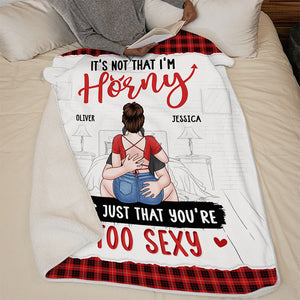 I'm Addicted To You - Couple Personalized Custom Blanket - Christmas Gift For Husband Wife, Anniversary