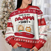 This Is My Pawjama Shirt - Cat Personalized Custom Ugly Sweatshirt - Unisex Wool Jumper - Christmas Gift For Pet Owners, Pet Lovers