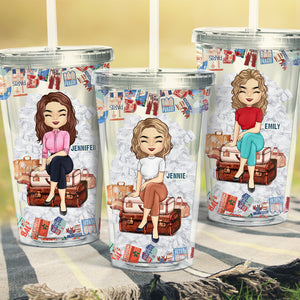 Traveling Is Healing - Travel Personalized Custom Clear Acrylic Tumbler - Gift For Travel Lovers