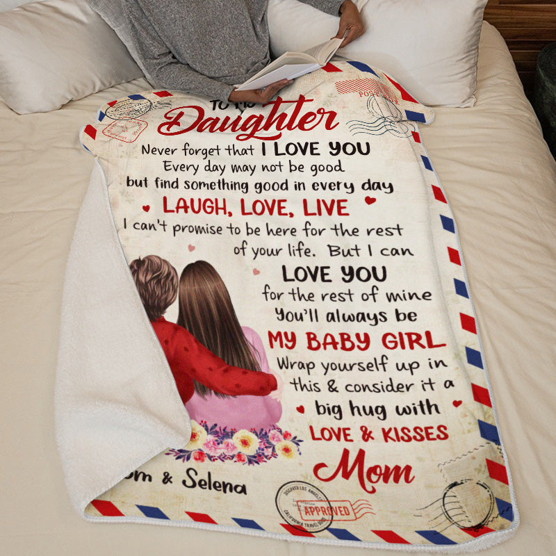 Personalized To My Mom Blanket From Daughter Son Never Forget That