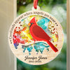 Always On Our Minds, Forever In Our Hearts - Memorial Personalized Custom Suncatcher Ornament - Acrylic Round Shaped - Sympathy Gift For Family Members