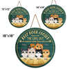 Keep Door Closed Don't Let The Cats Out No Matter What They Tell You - Cat Personalized Custom Shaped Home Decor Wood Sign - House Warming Gift For Pet Owners, Pet Lovers