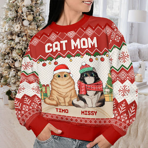 Super Sexy Cat Mum - Cat Personalized Custom Ugly Sweatshirt - Unisex Wool Jumper - Christmas Gift For Pet Owners, Pet Lovers