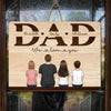 We Love You Daddy - Family Personalized Custom Rectangle Shaped Home Decor Wood Sign - House Warming Gift For Dad