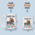 Custom Photo Emotional Support Coworker Gifts - Personalized Mugs