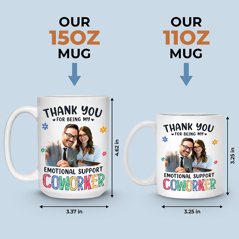 Custom Photo Thank You For Being My Unpaid Therapist - Coworker Personalized Custom Mug - Gift For Coworkers, Work Friends, Colleagues
