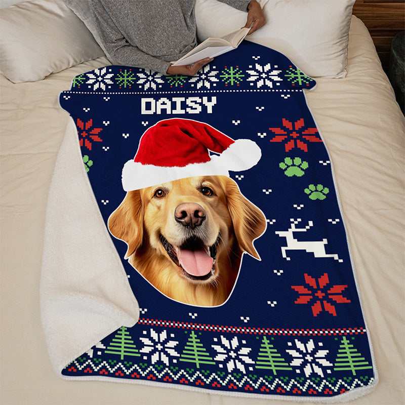 Custom Photo Christmas Is Coming To Town - Dog & Cat Personalized Custom Blanket - Christmas Gift For Pet Owners, Pet Lovers