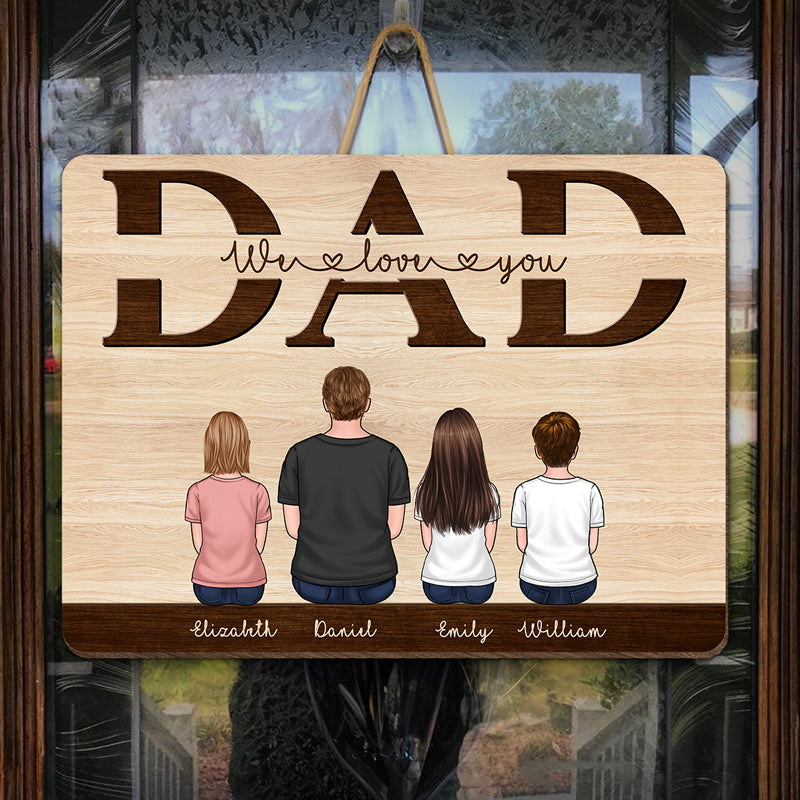 My Super Dad - Family Personalized Custom Rectangle Shaped Home Decor Wood Sign - House Warming Gift For Dad