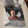 Custom Photo Miss You Until We Meet Again - Memorial Personalized Custom Blanket - Christmas Gift, Sympathy Gift For Family Members