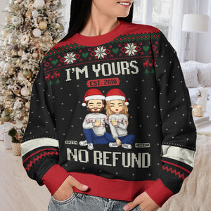 Remember I'm Yours - Couple Personalized Custom Ugly Sweatshirt - Unisex Wool Jumper - Christmas Gift For Husband Wife, Anniversary
