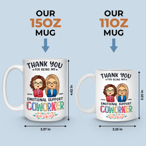 Thank You For Being My Unpaid Therapist - Coworker Personalized Custom Mug - Gift For Coworkers, Work Friends, Colleagues