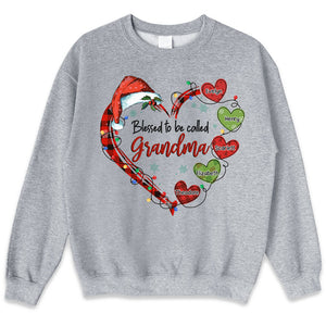 Blessed To Be Called Grandma - Family Personalized Custom Unisex T-shirt, Hoodie, Sweatshirt - Christmas Gift For Grandma