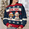Dog Mom Dog Dad Merry Christmas - Personalized Custom Unisex Ugly Christmas Sweatshirt, Wool Sweatshirt, All-Over-Print Sweatshirt - Gift For Dog Lovers, Pet Lovers, Christmas New Arrival Gift