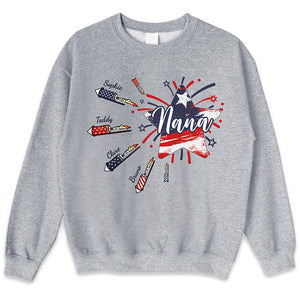 Baby, You’re A Firework - Family Personalized Custom Unisex Patriotic T-shirt, Hoodie, Sweatshirt - Independence Day, 4th Of July, Birthday Gift For Grandma