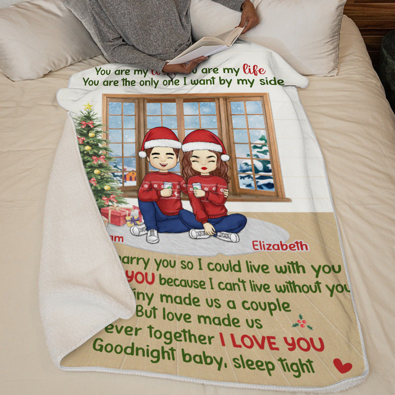 You Are My Life - Couple Personalized Custom Blanket - Christmas Gift For Husband Wife, Anniversary
