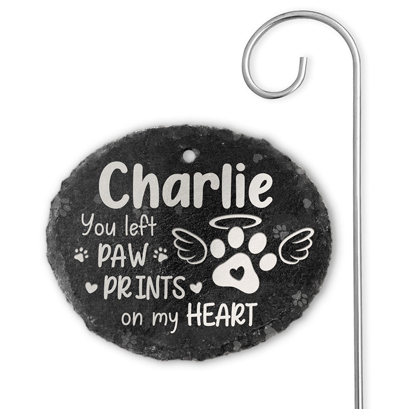 Best Friends Are Never Forgotten - Memorial Personalized Memorial Garden Slate & Hook - Sympathy Gift For Pet Owners, Pet Lovers