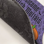 Welcome The Foolish Mortals - Cat Personalized Custom Home Decor Decorative Mat - Halloween Gift For Pet Owners, Pet Lovers