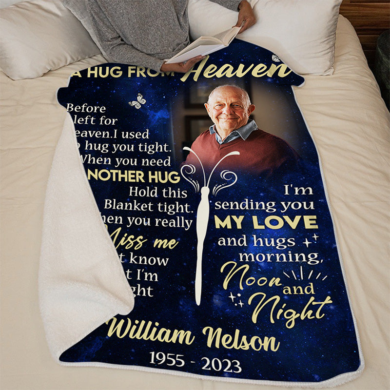 Custom Photo This Is A Hug From Heaven Memorial Personalized