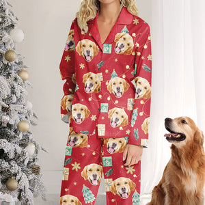 Custom Photo Furst Christmas Together - Dog & Cat Personalized Custom Face Photo Pajamas - Christmas Gift For Pet Owners, Pet Lovers