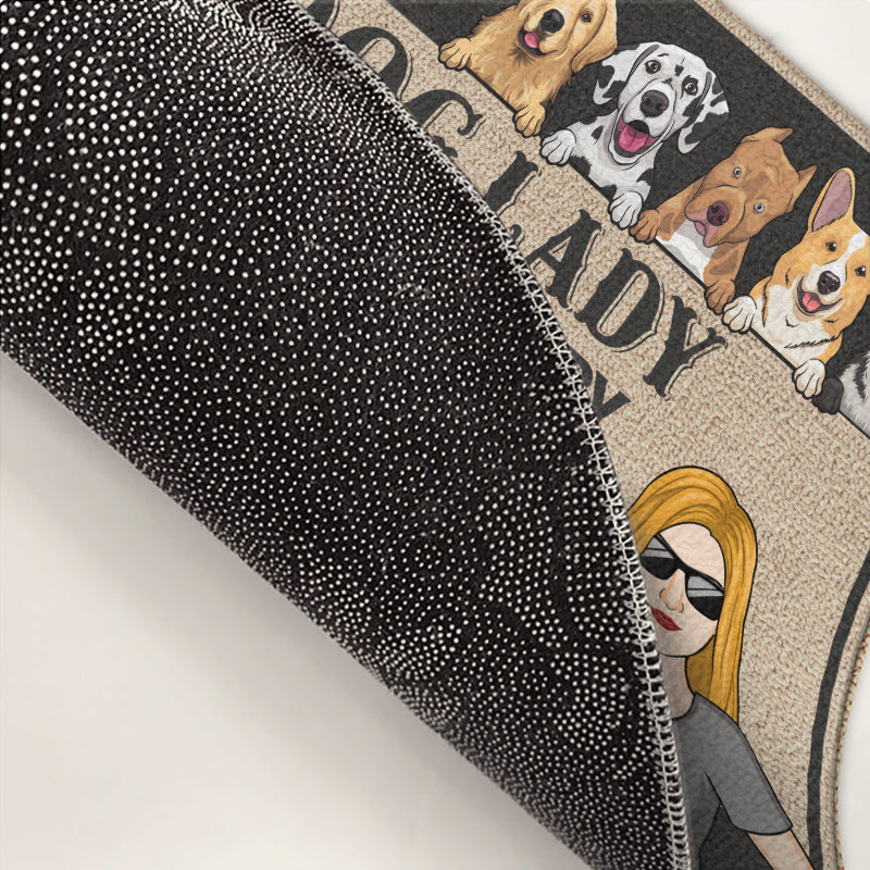 Watch Out, A Crazy Lady And A Grumpy Old Man Live Here - Dog Personalized Custom Decorative Mat - Gift For Pet Owners, Pet Lovers