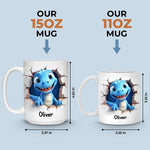 My Little Dino - Family Personalized Custom 3D Mug - Christmas Gift For Family Members