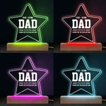 Five-Star Papa, Thanks For Excellent DNA - Family Personalized Custom 3D LED Light - Father's Day, Birthday Gift For Dad