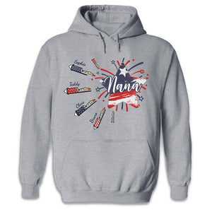 Baby, You’re A Firework - Family Personalized Custom Unisex Patriotic T-shirt, Hoodie, Sweatshirt - Independence Day, 4th Of July, Birthday Gift For Grandma