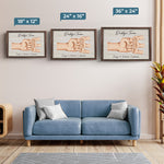 Daddy & Kids, Together We're A Team - Family Personalized Custom Horizontal Canvas - Father's Day, Birthday Gift For Dad