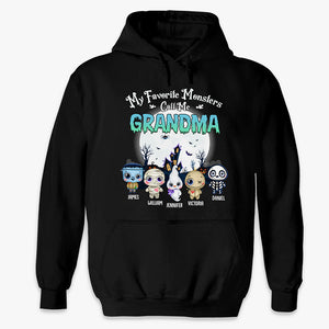 My Favorite Monsters Call Me Grandma - Family Personalized Custom Unisex T-shirt, Hoodie, Sweatshirt - Halloween Gift, Gift For Grandma, Grandpa