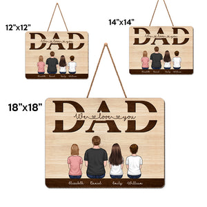 My Super Dad - Family Personalized Custom Rectangle Shaped Home Decor Wood Sign - House Warming Gift For Dad