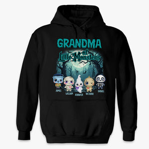 Nana Of Little Monsters - Family Personalized Custom Unisex T-shirt, Hoodie, Sweatshirt - Halloween Gift, Gift For Grandma, Grandpa